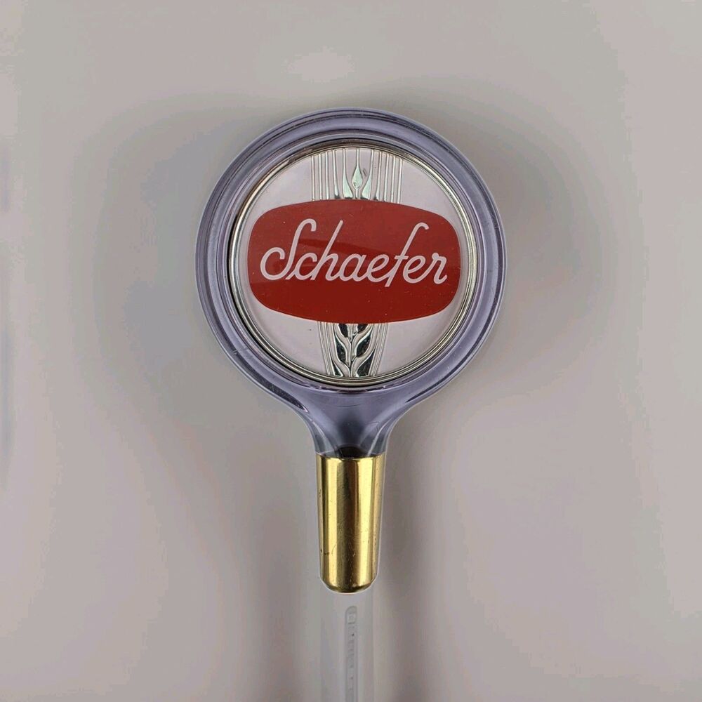Schaefer Beer Tap Handle Knob Breweriana Collectible Purple Gold